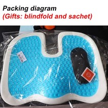 쿨방석 벌집모양 젤리방석 젤 정형 메모리 쿠션 폼 U 꼬리뼈 여행 시트 마사지 자동차 사무실 의자 건강한 앉기 보호 베개, [01] WHITE