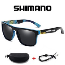 SHIMANO 야외 낚시 편광 선글라스 고화질 스포츠 고글, 블루블랙 프레임 블랙