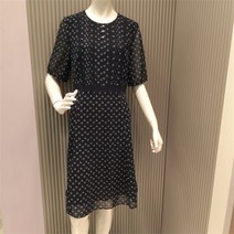 올리비아로렌 / 잔잔 꽃 프린트 원피스 VOCOAXM5111 / 애플아울렛 ( 네이비 )