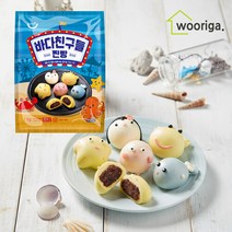 이솝 찐빵 바다친구들 1kg (40개) 단팥 호빵, 이솝 찐빵 바다친구들 1kg(40개), 1000g