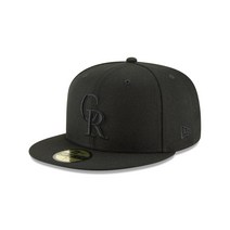 뉴에라 스냅백 MLB [콜로라도 로키스] Blackout Basic 59FIFTY Fitted 731193