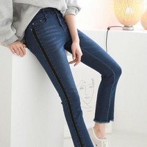청바지 스판팬츠 세미 부츠컷 여자 데님 코디