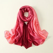 프린스타 럭셔리 브랜드 솔리드 컬러 그라데이션 실크 스카프 여성 패션 숄 및 랩 비치 풀 라드 오버사이