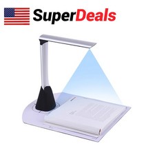 명함스캔 북스캐너 비파괴 A4 5MP HD 문서 카메라 스캐너 OCR 책 발표자 학교 사무실 도서관, 01 WHITE