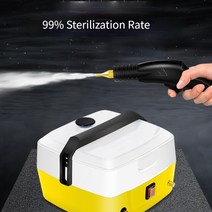 2 In 1 전기 스팀 청소기 내장 물 탱크 또는 외부 물과 연결 4L 용량 청소 오일 세차, YELLOW_1, AU_3, 220-240V_1