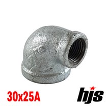 철 이경엘보 30x25A / 이경 엘보 배관 자재 부속 소켓 연결 나사 보일러 수도