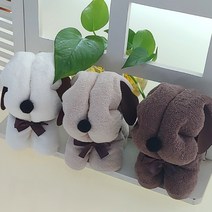 강아지 모양 순면 100% 수건답례품-애견타올 애견센터 애견카페 동물병원 오픈 개성만점 선물 독특한 핸드메이드 타올 어린이집 유치원 행사 소규모 돌잔치답례품-(사과나무답례품), 파트라슈(자수X)박스포장