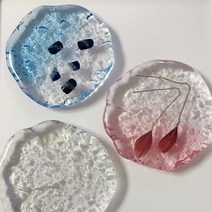 네일아트 액세서리 팔레트 트레이 촬영소품, 홀로그램(파스텔블루)