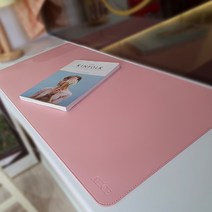 앨리스리빙 양면 데스크매트 책상 가죽 깔판 장패드, XL 핑크핑크한 핑크