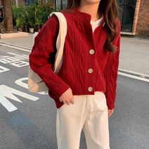 에버리씽 여성 꽈배기 니트 가디건 G2013