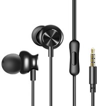비켄 와이어드 이어폰 3.5mm, Black, VE101