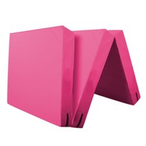 체조매트 훈련매트 구르기매트 두꺼운 에어 댄스매트 접이식운동매트 5cm, [하늘]2단 가죽 100x50cm, 1개