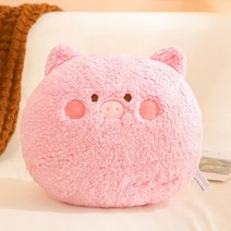 대형 바디필로우인형 오리 토끼 안고자는인형 긴베개카와이 토끼 개구리 곰 호랑이 돼지 솜털 동물 라운드, 01 35x27cm Pig