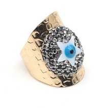 자수정반지 힙합 자수정 반지 동물 황소 머리 블랙 쉘 락 래퍼 손가락 여성 남성 수제 조절 선물