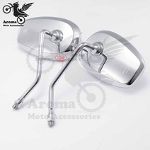 실버 모토 rcycle 백미러 크롬 rbike 사이드 미러 할리 데이비슨 범용 10mm 8mm, [01] 10mm