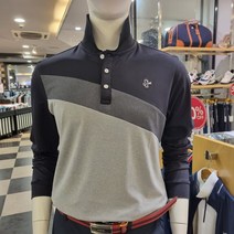 루이까스텔 (고잔 NC) 사선 3도 보더 배색 절개 티셔츠 3MCTS901