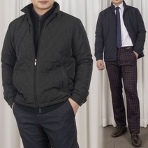 중년 남자 추운 날씨에 멋과 보온성을 갖춘 누빔 퀄팅패딩점퍼