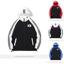 국대 스트라이프 후드집업 바람막이자켓 D571