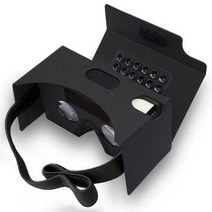 vr pcvr 가상현실 구글 VR 종이박스 안경테 3d 2세대 거울폰용 카드보드 용지, 01 블랙 고화질 버전