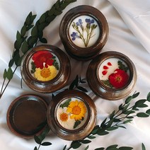 단품 꼼뚜 전통 압화 항아리 천연 소이 캔들 향초 실내 방향제 외국인 명절 선물, 마가렛, 럭셔리꼼뚜, 클린코튼