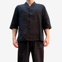 생활한복 개량한복 선염 7부 남자 남성 여자 여성 여름 40년 전통 국내제작 면 100% 계량 한복 1색상