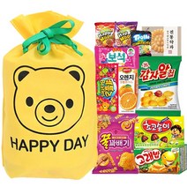 무한상사 종합 대용량 과자선물세트 과자세트 교회 단체선물세트 여친 남친 선물용 간식세트 간식박스 초등학생선물 사무실 간식 어린이날 선물 소풍 발렌타인데이 과자선물, 1개, 해피베어백
