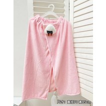 3초가운 반신욕 골프장 샤워 가운 여춘하롱귀여운타월흡수건대사이즈로 가슴까지 감싸주는스커트코랄모, 01 기타 사이즈, 04 핑크