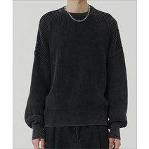 [빠른출고]/메종미네드 [무료반품] DAMAGE COLOUR DYE KNIT D/GREY