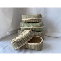 국내산 담양 대나무 사각 도시락/ 찬합/ 석작, 사각 도시락 4, 1개
