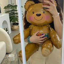 러베트 생일 축하 곰돌이 풍선 곰풍선 파티- HAPPY 곰돌이