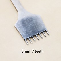 가죽공예툴 수작업공구 펀치 송곳 미세 광택 라운드 펀처 치즐 레이싱 스티칭 간격, 5mm 1pc 7 갈래