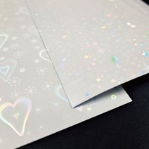 A4 홀로그램 패턴 시트지 탑꾸 폴꾸 다꾸 시트커버 별패턴 하트패턴, 별패턴-A4-1장