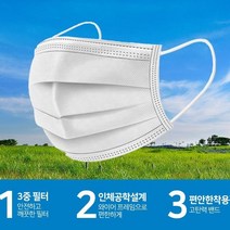 AZE 국내배송 (고급형) 3중필터 200매 덴탈마스크덴탈마스크, 1set, 50개