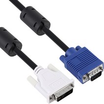 NETmate DVI-A to RGB 변환 케이블 2m/NMC-DR20/QXGA 2048x1536 해상도 지원/양방향 출력/3중 차폐/고주파 차단 페라이트 코어