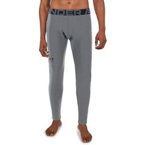 Under Armour 남성용 스탠다드 히트기어 레깅스 블랙 (001)/화이트 S Tall