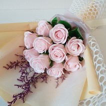 늘솜아뜰리에 변함없는사랑 비누장미 20송이 꽃다발 조화 꽃다발, 연핑크