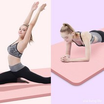 제이와이홀딩스 홈트레이닝 요가 필라테스 고밀도 NBR 매트 10mm, 핑크(10mm)