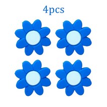 테니스 라켓 진동 감쇠기 실리콘 만화 꽃잎 모양 충격 흡수 장치 액세서리 4 개/2 개, [07] Blue 4PCS