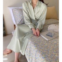 하늘색원피스 여성 봄 여름 셔츠 바스락 결혼식하객룩 원피스 하객룩 4월 5월 커플시밀러룩 펀칭