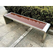 나무 원목 벤치 흡연실 부스 공원 의자 식당 정원 야외용 캠핑, 1.5m 스테인리스 스틸