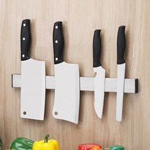 스테인레스 주방 조리도구 자석 칼걸이 칼꽂이, 실버