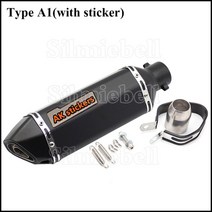 오토바이 배기 51mm 범용 모토 rcycle 배기 머플러 파이프 왼쪽 오른쪽 ak 탈출 소음기 ER6N SV650 CRF230, 01 Type A1 sticker