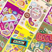 더폰트 스티커 WOW외 3종, 옵션선택, wow