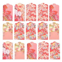 홍빠오 빨간 봉투 50pcs 인쇄 섬세한 결혼식 패킷 2023 음력 새해 중국 돈, 없음