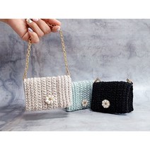 DIY 코바늘 데이지 카드지갑 패키지 뜨개가방만들기 뜨개질, 12.민트