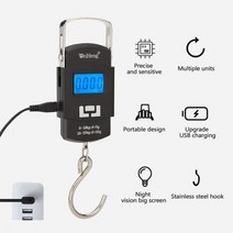 주방 계량 전자 주방용 저울 0.1g 1kg 2kg 3kg 5kg 10kg50kg55kg 5g10g lcd 디지털 디스플레이 미니 무게 매달려 후크 규모 낚시 여행에 대 24, 협동사, 55Kg 5g 10g A25