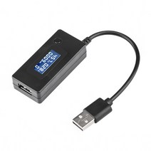 LCD USB 테스터 타입-c 전류 및 전압 측정기 전류계 전압계 배터리 용량 휴대폰 고속 충전 4-30V, [02] Type A White
