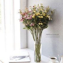 cocooning 홈가드닝 조화부케 6color 메리골드 로즈 조화 인테리어, 피치