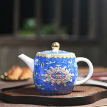 휴대용다도 WSHYUFEI 정통 Jingdezhen 도자기 예술 새 주전자 절묘한 에나멜 색상 주전자 수제 도자기 차 세트 2ml, 280ml_6