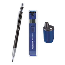 스테들러 780C-9 블랙 홀더 + 홀더심 + 심연기 세트 측정자, 쿠팡 흑색 HB